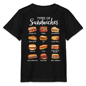 Le monde des sandwichs - T-shirt bio MINI CREATOR Stanley/Stella Enfant - noir - Devant - Mikhail (115cm)