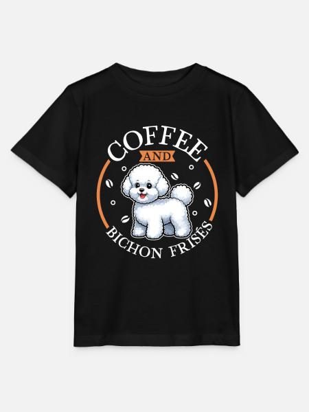 Kaffee und Bichon Frisé - Stanley/Stella Kinder T-Shirt MINI CREATOR  - Schwarz