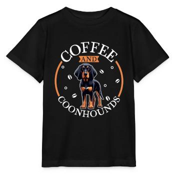 Coffee and Black and Tan Coonhound - Stanley/Stella MINI CREATOR Kids’ T-Shirt - black - Front - Mikhail (115cm)