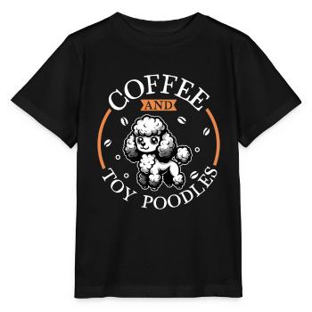 Café et caniche jouet - T-shirt bio MINI CREATOR Stanley/Stella Enfant - noir - Devant - Mikhail (115cm)