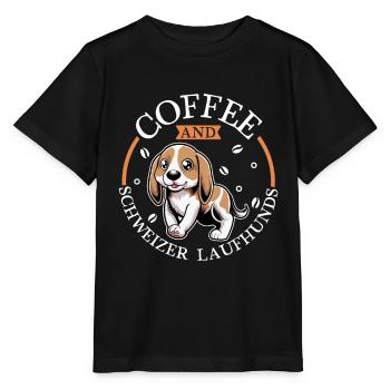 Café et Swiss Hound - T-shirt bio MINI CREATOR Stanley/Stella Enfant - noir - Devant - Mikhail (115cm)