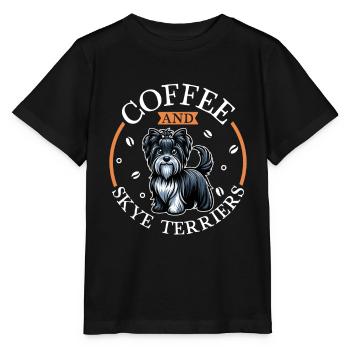 Kaffee und Skye Terrier - Stanley/Stella Kinder T-Shirt MINI CREATOR  - Schwarz - Vorne - Mikhail (115cm)