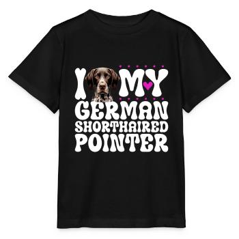 J’adore mon German Shorthair - T-shirt bio MINI CREATOR Stanley/Stella Enfant - noir - Devant - Mikhail (115cm)