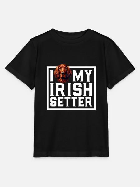 Ich liebe meinen Irish Red Setter - Stanley/Stella Kinder T-Shirt MINI CREATOR  - Schwarz