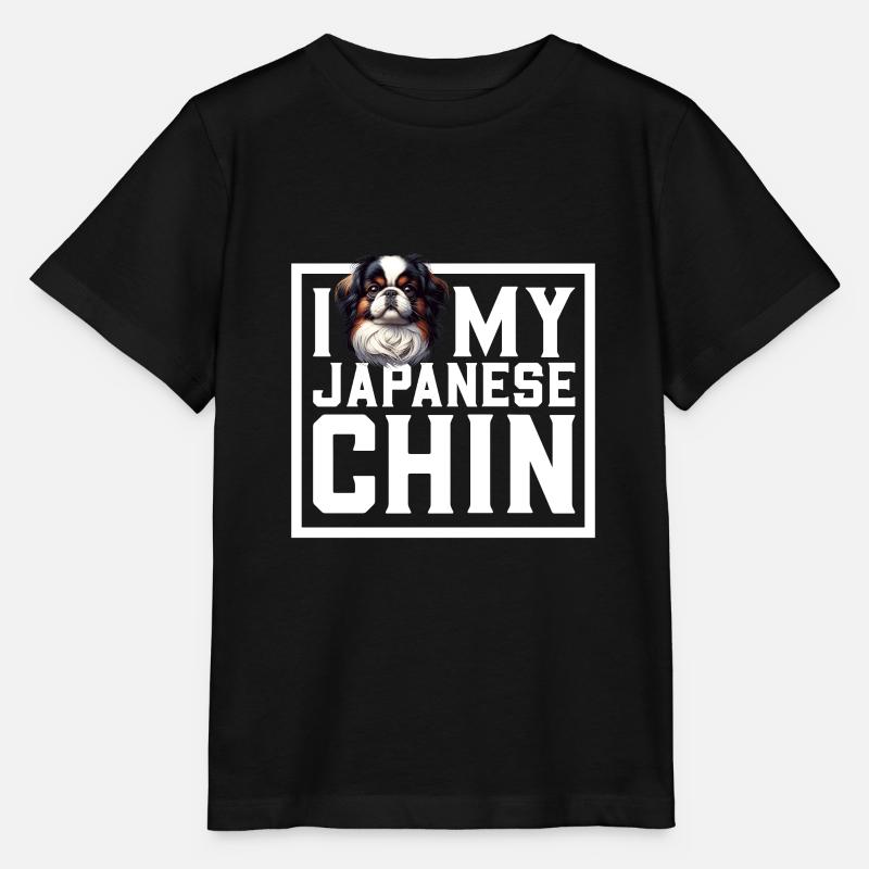 J'adore mon menton japonais - T-shirt bio MINI CREATOR Stanley/Stella Enfant - noir
