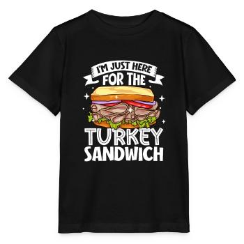 Nur hier für das Turkey Sandwich - Stanley/Stella Kinder T-Shirt MINI CREATOR  - Schwarz - Vorne - Mikhail (115cm)