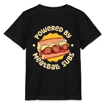 Powered by Meatball Sub - Stanley/Stella Kinder T-Shirt MINI CREATOR  - Schwarz - Vorne - Mikhail (115cm)