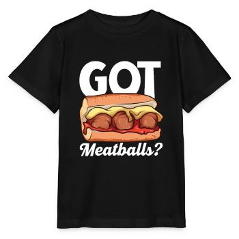 Hast du Fleischbällchen? - Meatball Sub - Stanley/Stella Kinder T-Shirt MINI CREATOR  - Schwarz - Vorne - Mikhail (115cm)