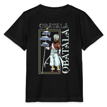 Yoruba Gott - Obatala - Stanley/Stella Kinder T-Shirt MINI CREATOR  - Schwarz - Vorne - Mikhail (115cm)