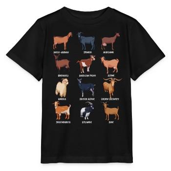 Verschiedene Kawaii Ziegen - Stanley/Stella Kinder T-Shirt MINI CREATOR  - Schwarz - Vorne - Mikhail (115cm)