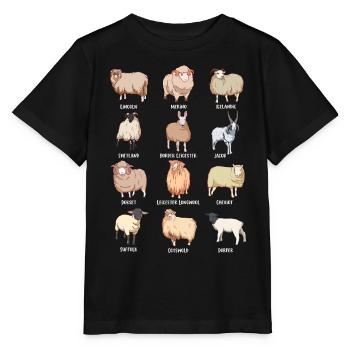 Verschiedene Kawaii Schafe - Stanley/Stella Kinder T-Shirt MINI CREATOR  - Schwarz - Vorne - Mikhail (115cm)