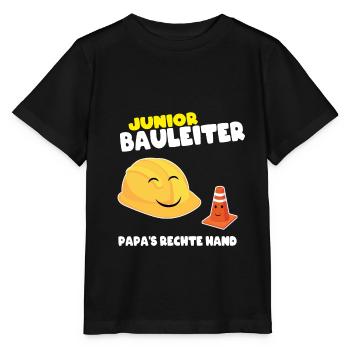 Junior Bauleiter Kinder Lustiger Spruch - Stanley/Stella Kinder T-Shirt MINI CREATOR  - Schwarz - Vorne - Mikhail (115cm)