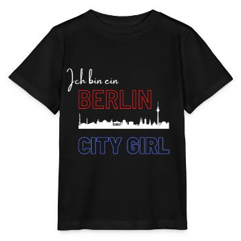 Berlin City Girl - Stanley/Stella Kinder T-Shirt MINI CREATOR  - Schwarz - Vorne - Mikhail (115cm)