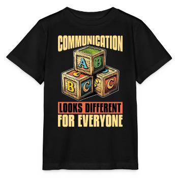 Orthophonie Communication Looks Kinésithérapeute - T-shirt bio MINI CREATOR Stanley/Stella Enfant - noir - Devant - Mikhail (115cm)