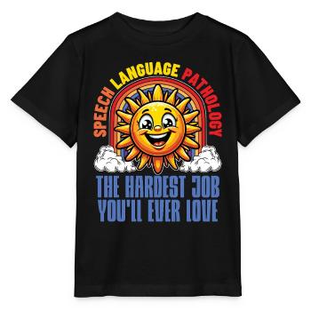 Speech Therapy Speech Language Physiotherapist - Stanley/Stella Kinder T-Shirt MINI CREATOR  - Schwarz - Vorne - Mikhail (115cm)