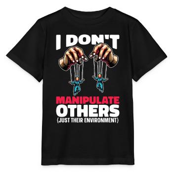 Thérapeute comportementale Je ne manipule pas Thérapeute - T-shirt bio MINI CREATOR Stanley/Stella Enfant - noir - Devant - Mikhail (115cm)