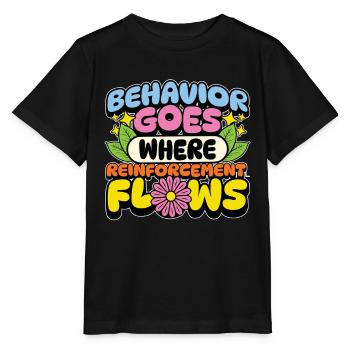 Behavioral Therapist Behavior Goes ABA Analyst - Stanley/Stella MINI CREATOR Kids’ T-Shirt - black - Front - Mikhail (115cm)