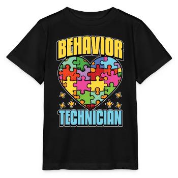 Thérapeute comportementale Technicien du comportement Thérapeute - T-shirt bio MINI CREATOR Stanley/Stella Enfant - noir - Devant - Mikhail (115cm)