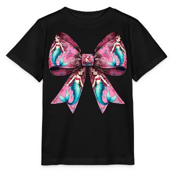 Coquette noeud Sirène Fille Ruban Rose - T-shirt bio MINI CREATOR Stanley/Stella Enfant - noir - Devant - Mikhail (115cm)