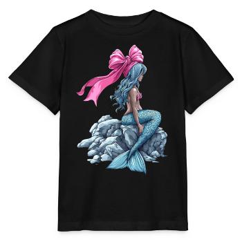 Coquette noeud Sirène Fille Ruban Rose - T-shirt bio MINI CREATOR Stanley/Stella Enfant - noir - Devant - Mikhail (115cm)