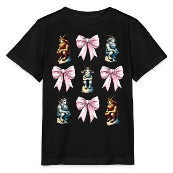 Coquettish Bow Faun Satyrs Goat Men Roman - Stanley/Stella MINI CREATOR Kids’ T-Shirt - black - Front - Mikhail (115cm)