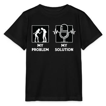 Orthophonie Mon problème Mon pictogramme Papa Maman - T-shirt bio MINI CREATOR Stanley/Stella Enfant - noir - Devant - Mikhail (115cm)