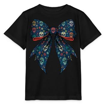 Coquette Arc Jour du Mort Crâne en Sucre - T-shirt bio MINI CREATOR Stanley/Stella Enfant - noir - Devant - Mikhail (115cm)