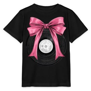 Tourne-disque vinyle Coquette Bow - T-shirt bio MINI CREATOR Stanley/Stella Enfant - noir - Devant - Mikhail (115cm)