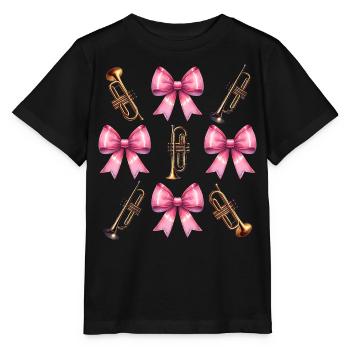 Coquette archet trompette instrument trompette - T-shirt bio MINI CREATOR Stanley/Stella Enfant - noir - Devant - Mikhail (115cm)