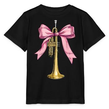 Coquette archet trompette instrument trompette - T-shirt bio MINI CREATOR Stanley/Stella Enfant - noir - Devant - Mikhail (115cm)