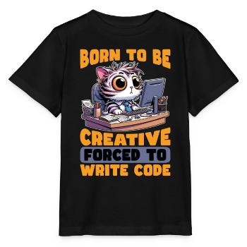 Codeur né pour être créatif Développeur Web Codeurs - T-shirt bio MINI CREATOR Stanley/Stella Enfant - noir - Devant - Mikhail (115cm)