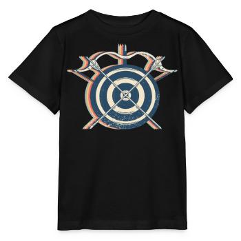 Archer de tir à l’arc arc et flèche rétro - T-shirt bio MINI CREATOR Stanley/Stella Enfant - noir - Devant - Mikhail (115cm)