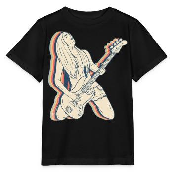 Bassist Bassist Gitarrist Gitarre Retro - Stanley/Stella Kinder T-Shirt MINI CREATOR  - Schwarz - Vorne - Mikhail (115cm)