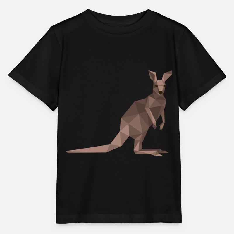 Origami / polygone de kangourou - T-shirt bio MINI CREATOR Stanley/Stella Enfant - noir