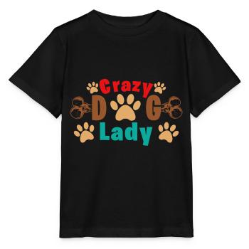 Crazy Dog Lady - T-shirt bio MINI CREATOR Stanley/Stella Enfant - noir - Devant - Mikhail (115cm)