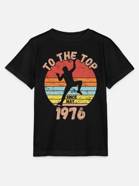 Birthday Climbing Bouldering since May 1976 - Stanley/Stella MINI CREATOR Kids’ T-Shirt - black
