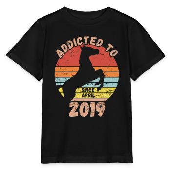 Anniversaire Équitation Avril 2019 - T-shirt bio MINI CREATOR Stanley/Stella Enfant - noir - Devant - Mikhail (115cm)
