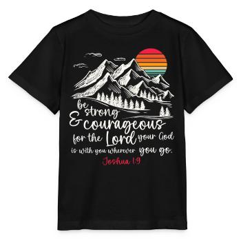Jesus Christus - Christliches Shirt Bibelvers - Stanley/Stella Kinder T-Shirt MINI CREATOR  - Schwarz - Vorne - Mikhail (115cm)