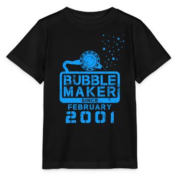 Plongeur Birthday Bubblemaker depuis février 2001 - T-shirt bio MINI CREATOR Stanley/Stella Enfant - noir - Devant - Mikhail (115cm)