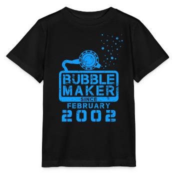 Plongeur Birthday Bubblemaker depuis février 2002 - T-shirt bio MINI CREATOR Stanley/Stella Enfant - noir - Devant - Mikhail (115cm)