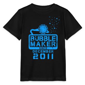 Plongeur Birthday Bubblemaker depuis décembre 2011 - T-shirt bio MINI CREATOR Stanley/Stella Enfant - noir - Devant - Mikhail (115cm)