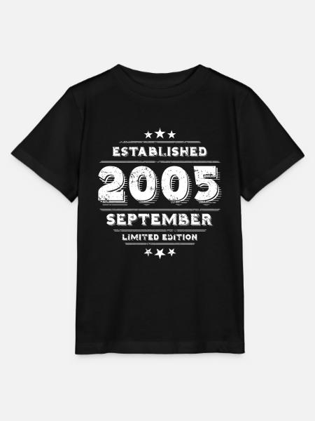 Geburtstag im September 2005 - September - T-shirt MINI CREATOR barn från Stanley/Stella - svart