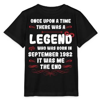 Il était une fois une légende. Septembre 1982 Naissance - T-shirt bio MINI CREATOR Stanley/Stella Enfant - noir - Devant - Mikhail (115cm)