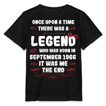 Il était une fois une légende. Septembre 1966 Naissance - T-shirt bio MINI CREATOR Stanley/Stella Enfant - noir - Devant - Mikhail (115cm)