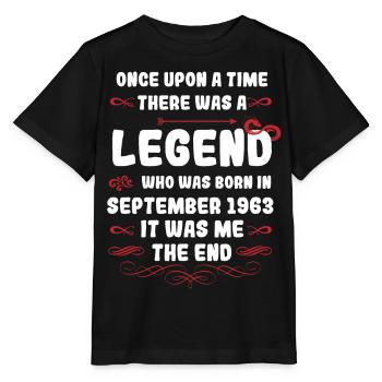 Il était une fois une légende. Septembre 1963 Naissance - T-shirt bio MINI CREATOR Stanley/Stella Enfant - noir - Devant - Mikhail (115cm)