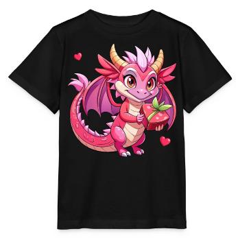 Farbenfroher Drache - Stanley/Stella Kinder T-Shirt MINI CREATOR  - Schwarz - Vorne - Mikhail (115cm)