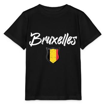 Bruxelles Belgique - T-shirt bio MINI CREATOR Stanley/Stella Enfant - noir - Devant - Mikhail (115cm)