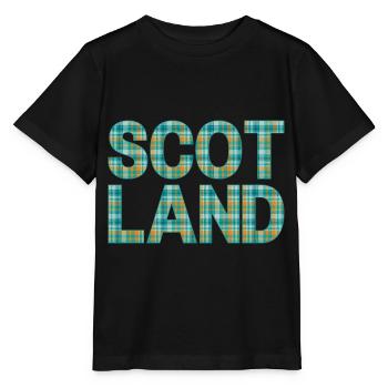 Schottland Tartan Schriftzug Dudelsack Highlands - Stanley/Stella Kinder T-Shirt MINI CREATOR  - Schwarz - Vorne - Mikhail (115cm)