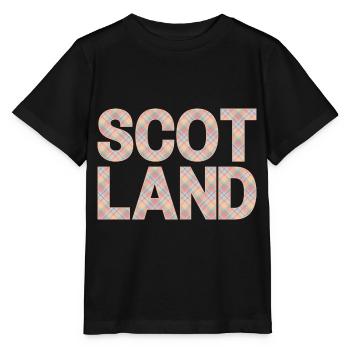 Schottland Tartan Schriftzug Dudelsack Highlands - Stanley/Stella Kinder T-Shirt MINI CREATOR  - Schwarz - Vorne - Mikhail (115cm)