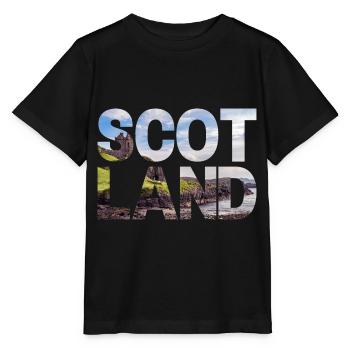 Schottland Tartan Schriftzug Dudelsack Highlands - Stanley/Stella Kinder T-Shirt MINI CREATOR  - Schwarz - Vorne - Mikhail (115cm)